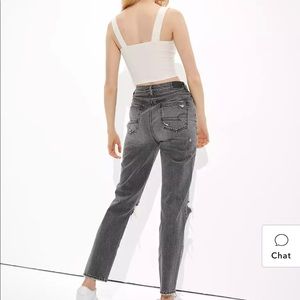 AE Ripped Highest Waist Mom Jean